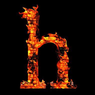  Yanan ateşi yazı tipi  