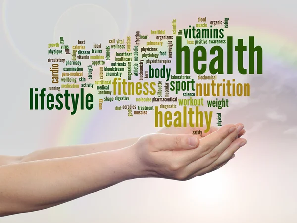 Gezondheid word cloud — Stockfoto