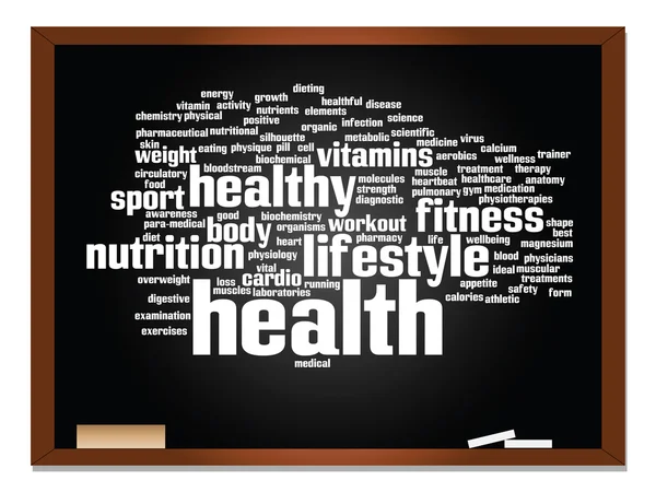 Gezondheid word cloud — Stockfoto