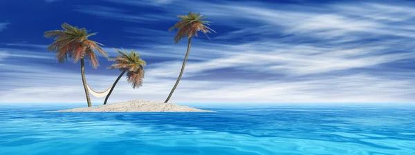 Isolated exotic island — Stock Photo, Image