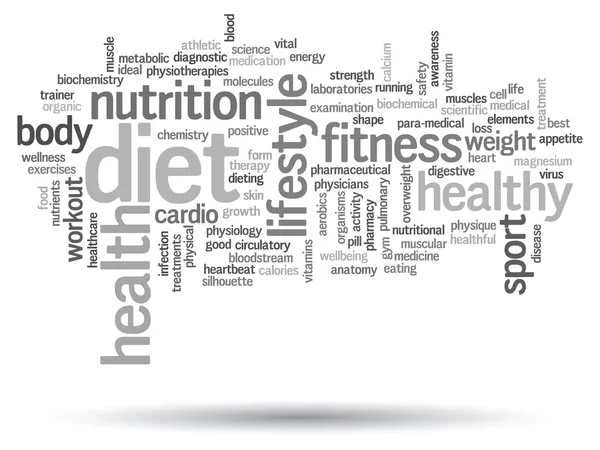 Gezondheid word cloud — Stockfoto