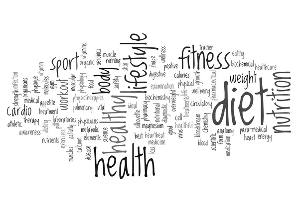 Gezondheid word cloud — Stockfoto