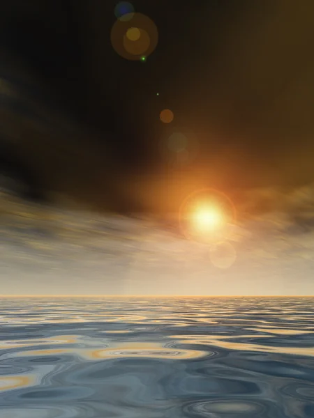 Kavramsal günbatımı güneş — Stok fotoğraf