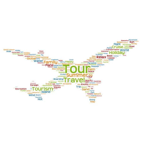 Tourism word cloud — Stock Photo, Image