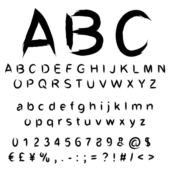 Zwarte Krabbel lettertype — Stockfoto