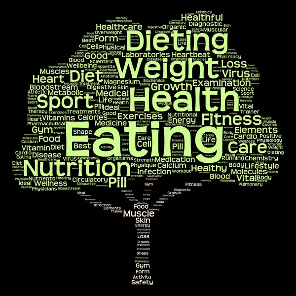Ernährung grüne Textwolke — Stockfoto