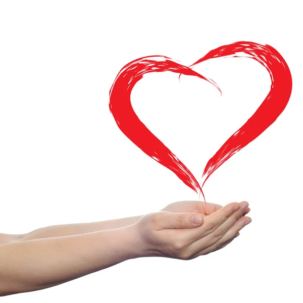 Painted heart symbol — Stock Photo, Image