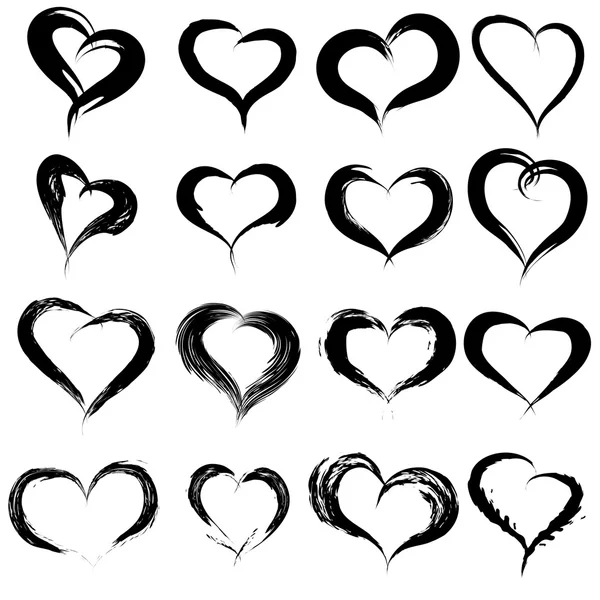 Painted heart shapes — Stock Photo, Image