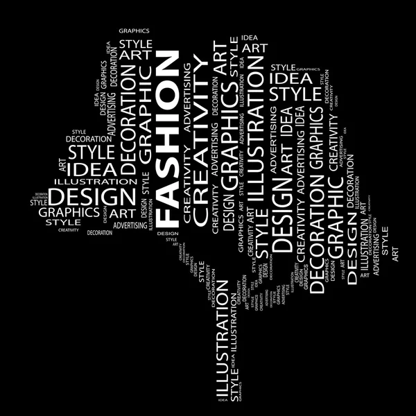 Texto de arte como wordcloud — Fotografia de Stock