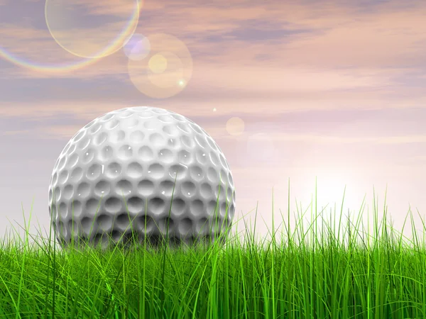 Golfboll på horizon — Stockfoto