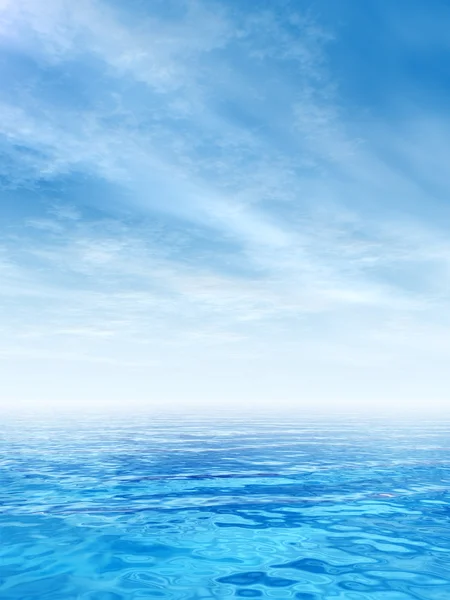 Ocean vattenvågor och sky — Stockfoto