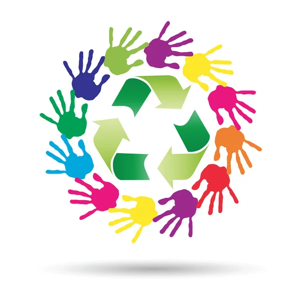 Símbolo de reciclagem verde — Fotografia de Stock