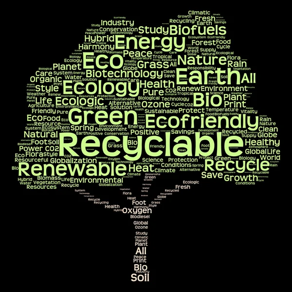 Energietext als Wordcloud — Stockfoto