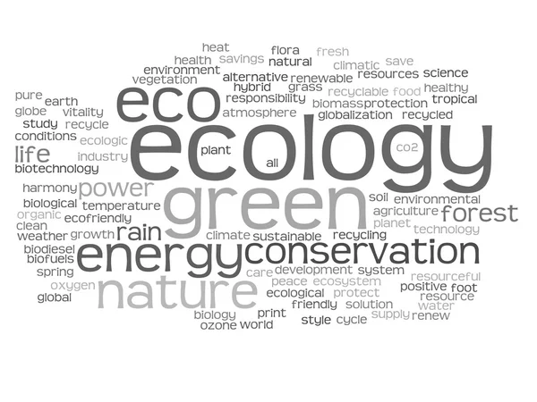 에너지 및 보존 단어 구름 — 스톡 사진