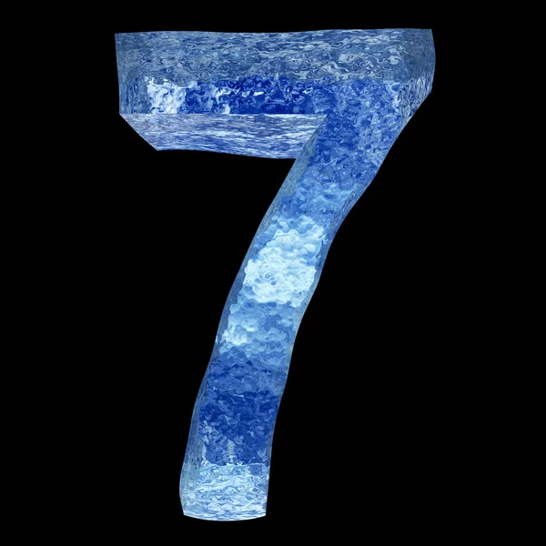 Niebieski numer siedem — Zdjęcie stockowe
