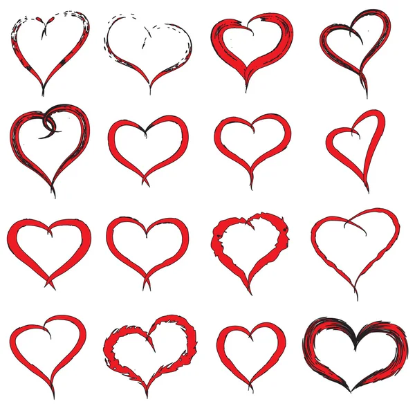 Painted heart shapes — Stock Photo, Image