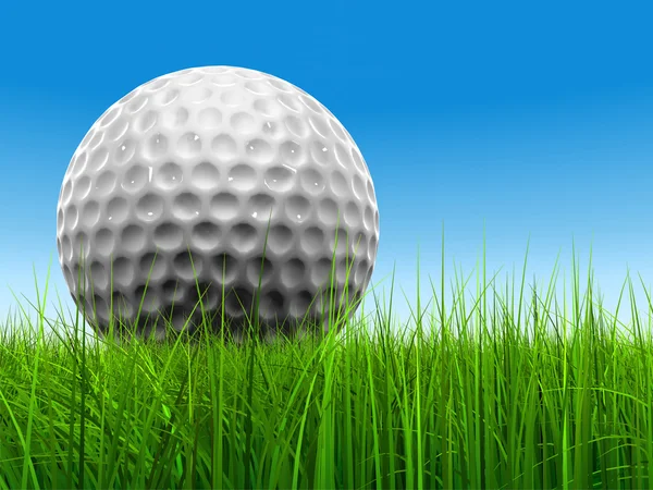 Golf ball at horizon — Stock Photo, Image