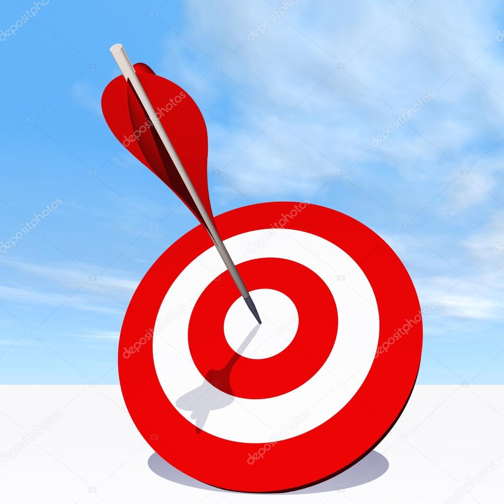 dart target board with arrow 