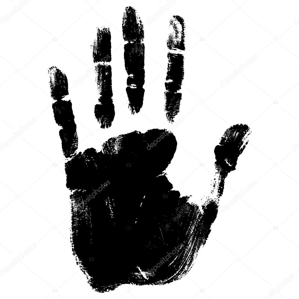  black paint human hand 
