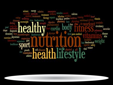 izole sağlık kelime bulutu