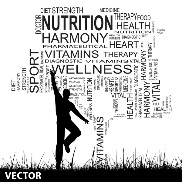 Health word cloud — Stock Vector