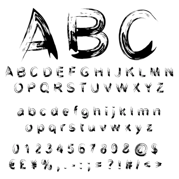 Handgeschreven schets lettertype — Stockvector