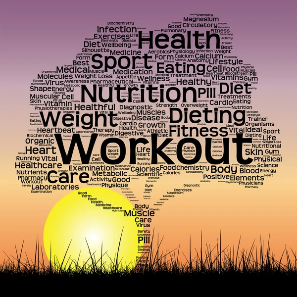 Health text word cloud — Stock Photo, Image