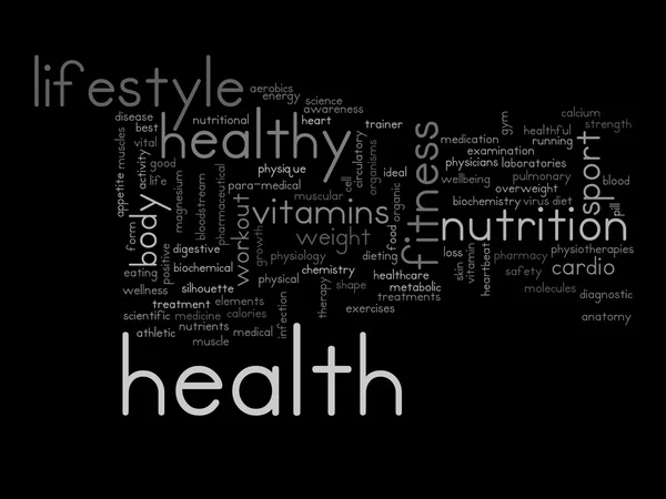 conceptual abstract health word cloud