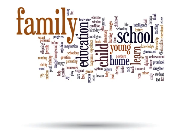 Family abstract word cloud — Stock Photo, Image