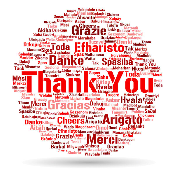 Спасибо, облако слов
