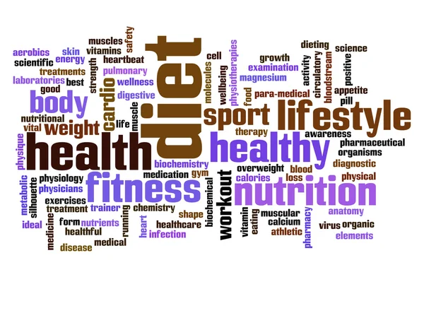 Conceptual abstract health word cloud — Stock Photo, Image
