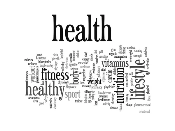 Conceptuele abstracte gezondheid word cloud — Stockfoto