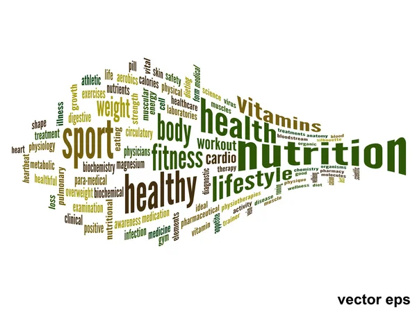 Gezondheid word cloud — Stockvector