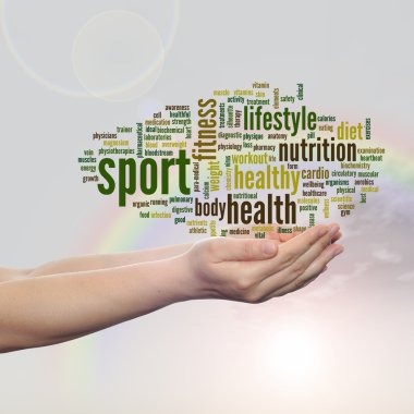 kavramsal arka sağlık kelime bulutu