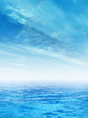 okyanus su dalgaları ve gökyüzü 