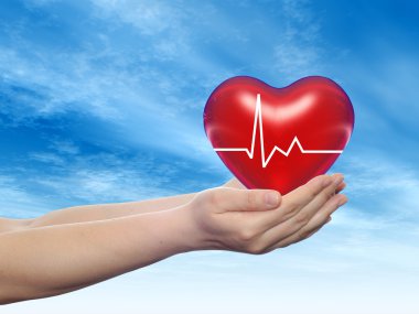  Kırmızı insan kalp işareti