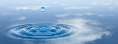  Mavi sıvı damla düşen