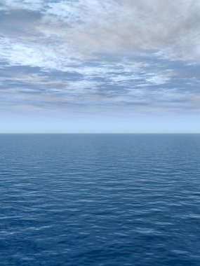 okyanus su dalgaları ve gökyüzü 