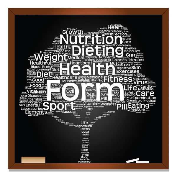 Health text word cloud — Stock Photo, Image