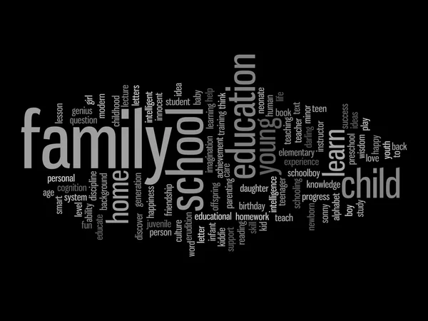 Familie abstracte word cloud — Stockfoto