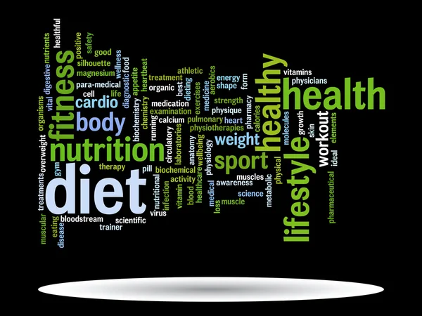 Abstracte gezondheid word cloud — Stockfoto