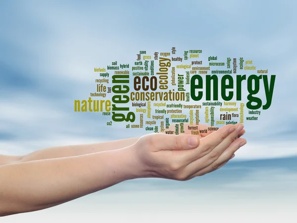 Energi word cloud text — Stockfoto