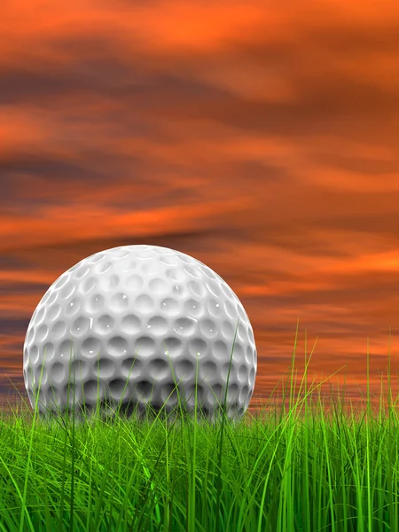 Pelota de golf en el horizonte —  Fotos de Stock