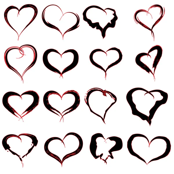 Heart shapes set — Stock Photo, Image