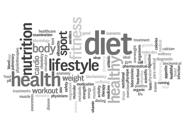 Conceptuele abstracte gezondheid word cloud — Stockfoto