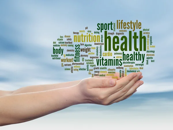 Gezondheid word cloud — Stockfoto