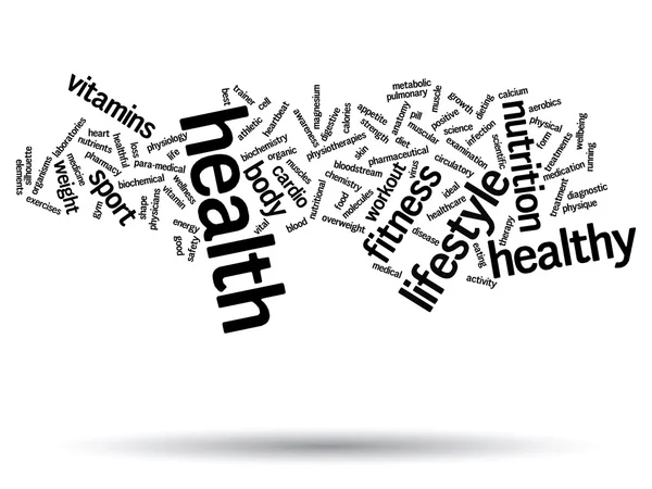 Gezondheid word cloud — Stockfoto