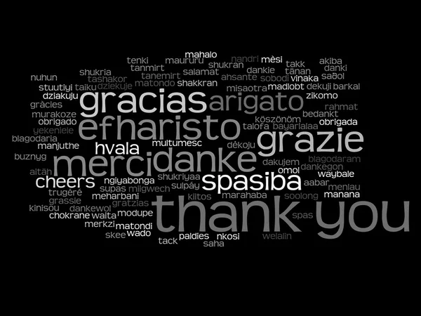 Abstract thank you word cloud — Stock Photo, Image