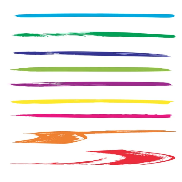 Flerfargede penselstrøk – stockfoto