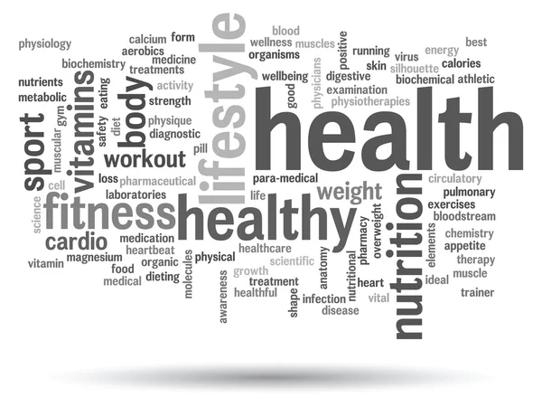 Concepto abstracto salud palabra nube — Foto de Stock
